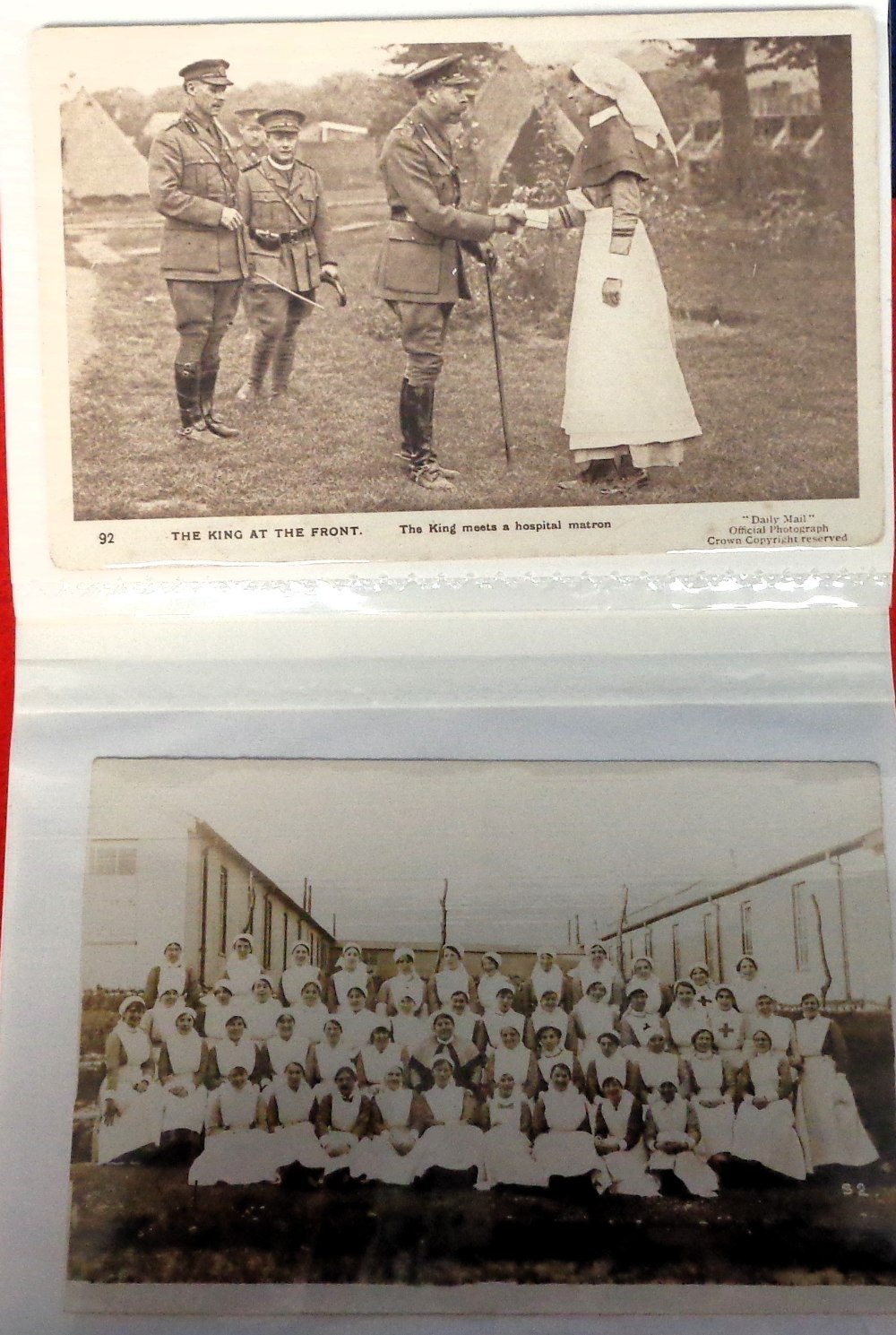 Postcards, Red Cross and Edith Cavell, a collection of 60 + cards showing nurses with patients, - Image 3 of 4