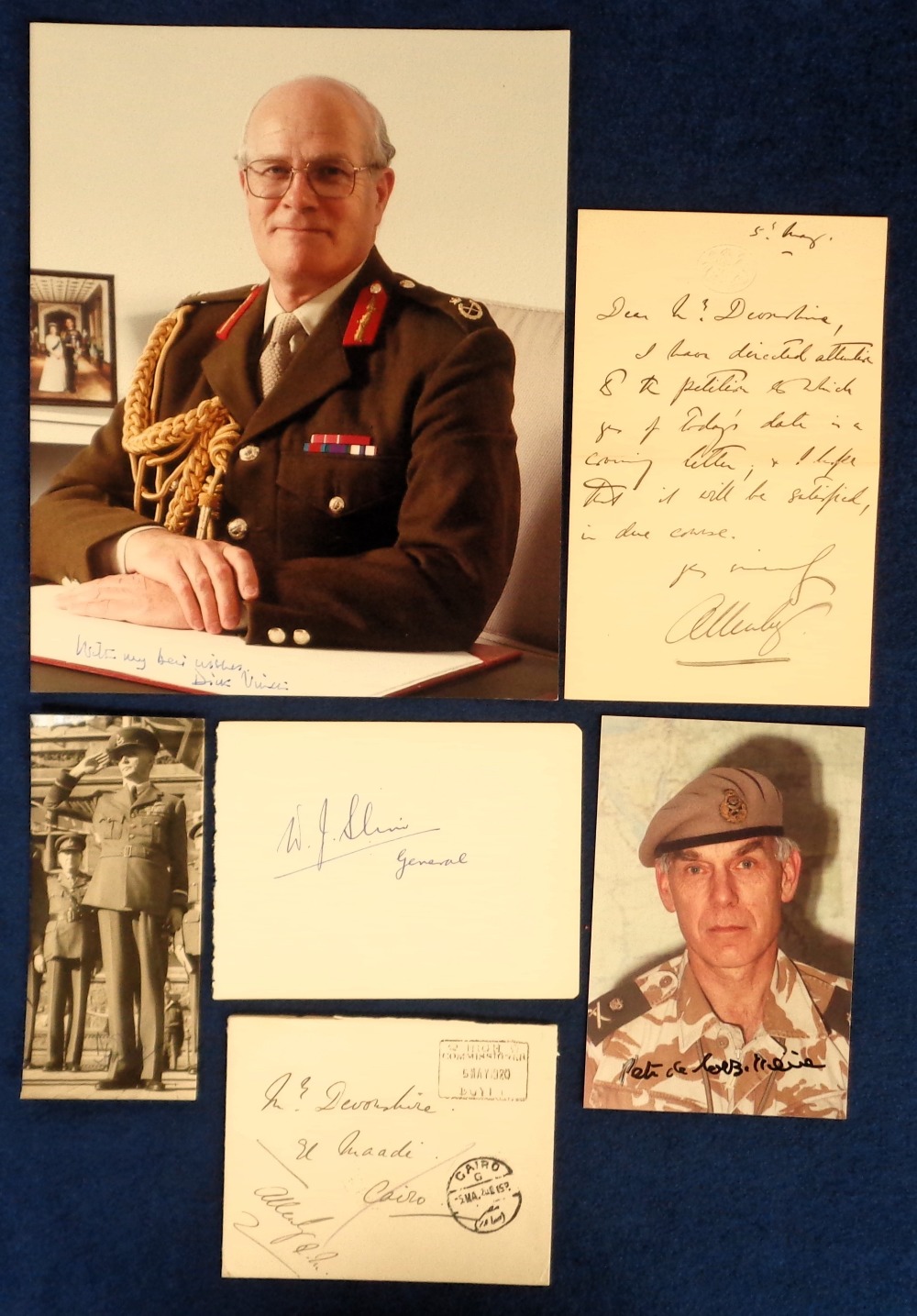 Autographs, Military, 5 autographs to comprise 1st Viscount Allenby (1861-1936) British High