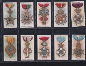 Cigarette cards, Taddy, Orders of Chivalry (set, 25 cards) (gd)