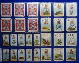 Cigarette cards, Carreras Fortune Telling, 3 sets 'L' size both Head & Card inset, plus standard