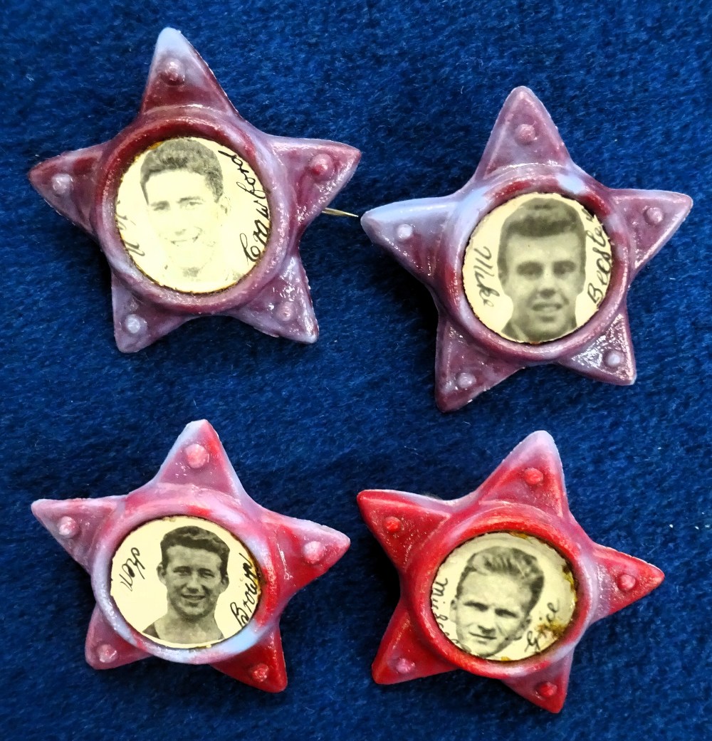 Trade issue, Football, Star Badges, a collection of 10 plastic star badges with player pictures - Image 2 of 4