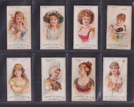 Cigarette cards, USA, Thos. H. Hall, Theatrical Types (set, 25 cards) (gd/vg)