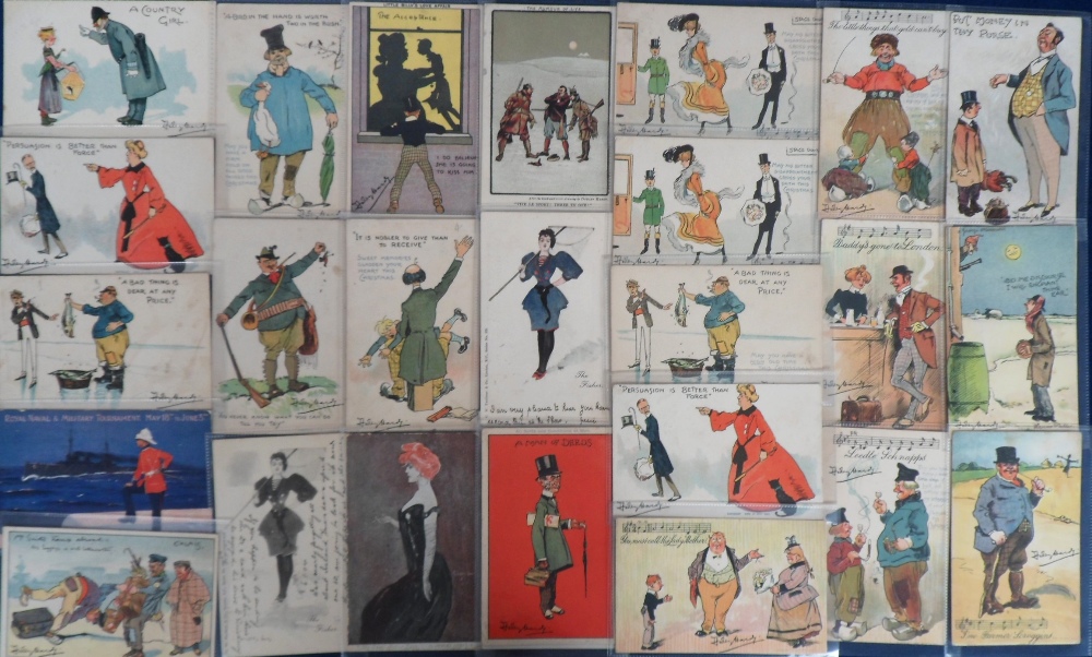 Postcards, Comic, a collection of 95 mainly comic cards to include Dudley Hardy (48), F.G. Lewen (