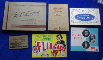 Trade & Tobacco albums, 6 x empty albums (no cards stuck in), African Tobacco Mfrs World of Sport,