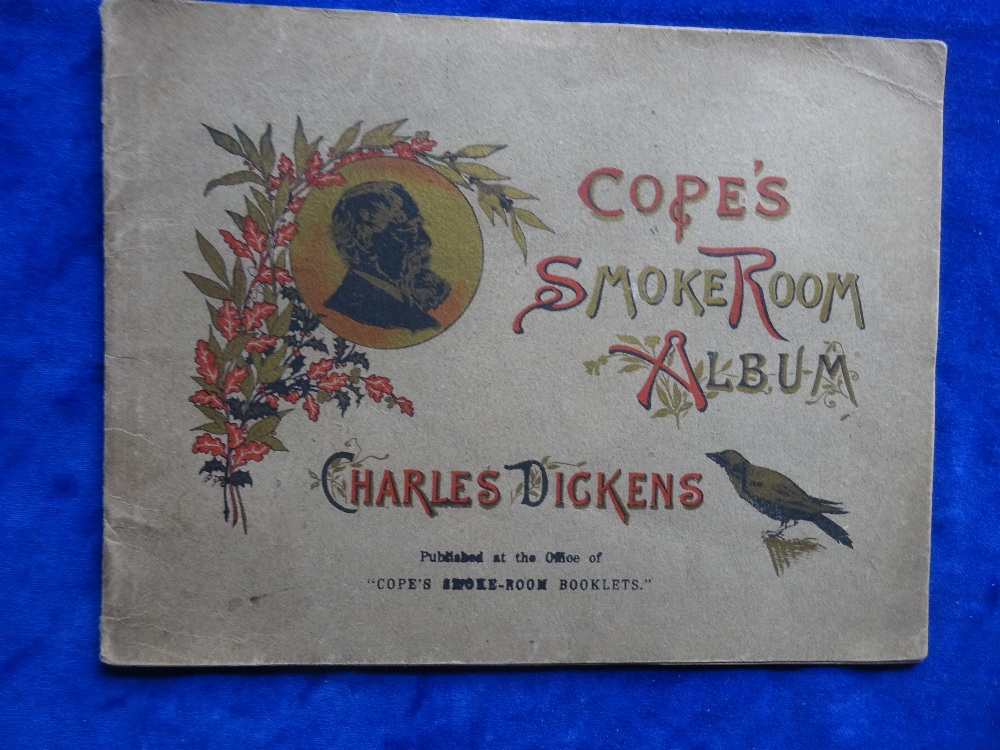 Cigarette card printed album, Cope Dickens Gallery Smoke Room Album, which depicts the set of