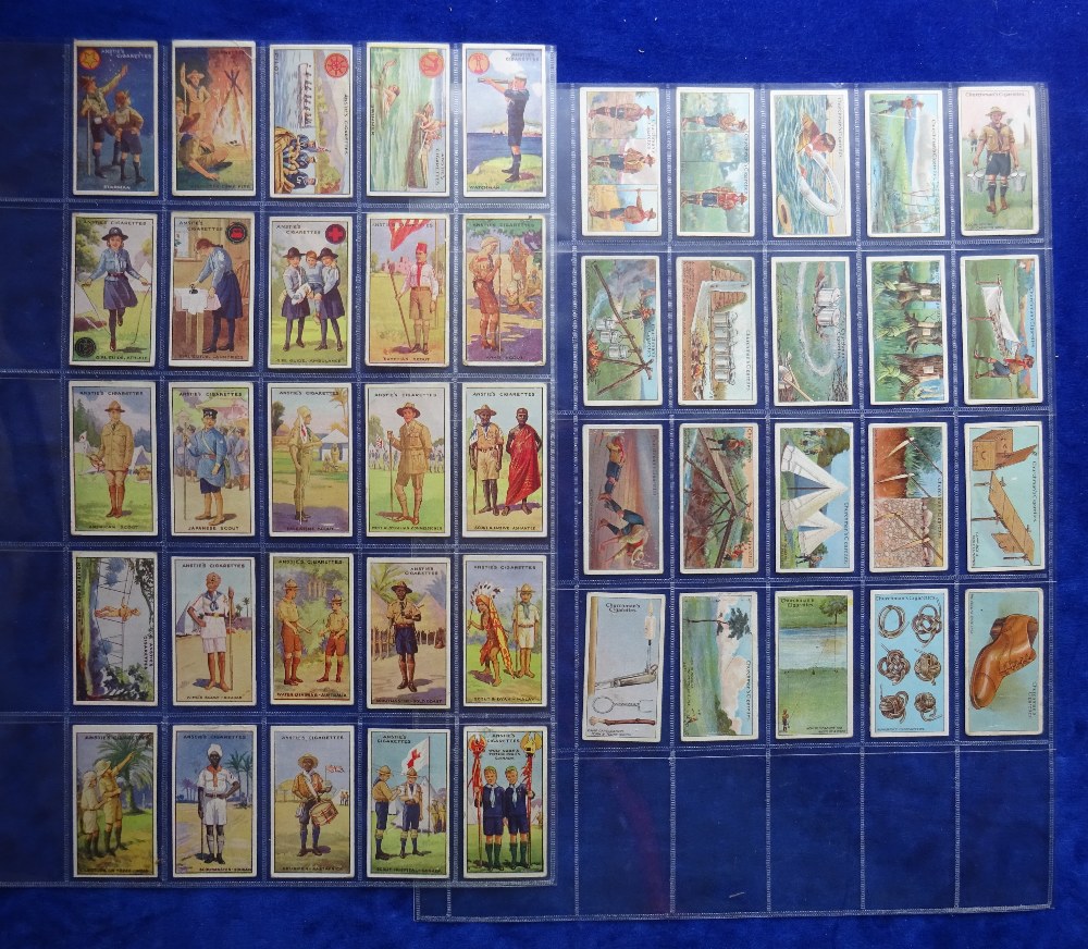 Cigarette cards, Scouting interest, Anstie, Scout Series, set 50 cards, sold with Churchman Boy