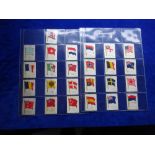 Cigarette Silks, Muratti, Flags series C, set 25 silks with original backs numbered 20-44 (fair /