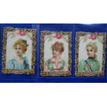 Tobacco non insert, USA, American Eagle Tobacco Co Beauties, Embossed fancy frames 14.5 x 10.5cm,