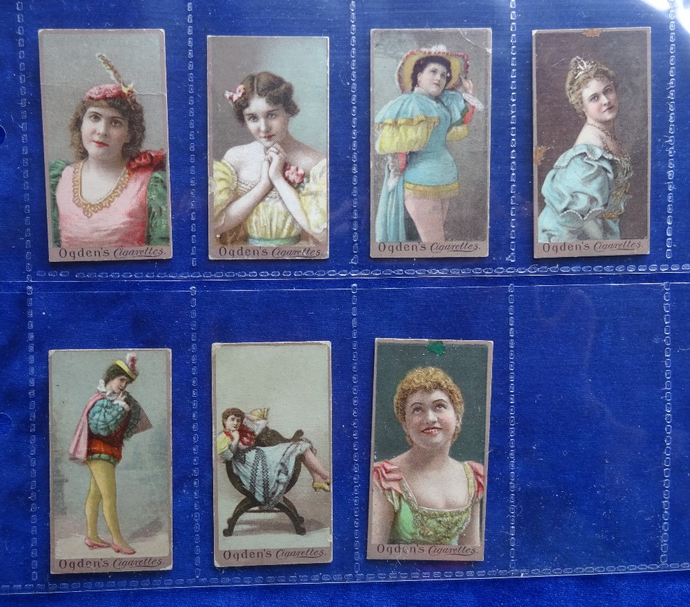 Cigarette cards, Ogden's Beauties BOCCA, 7 cards reference book picture numbers 12, 2, 25, 15, 37,