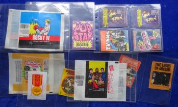 Trade card wrappers, 16 items including Monty Gum issues (6), TV Hits x 2, POP Stars, Star Trek x 2,