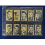 Cigarette cards, Carreras Turf, Film Stars, set 50 cards, includes Ronald Reagan and Frank