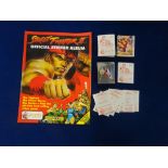 Trade card stickers, Merlin Street Fighter 2, set 240 loose stickers all with original backs, plus 7