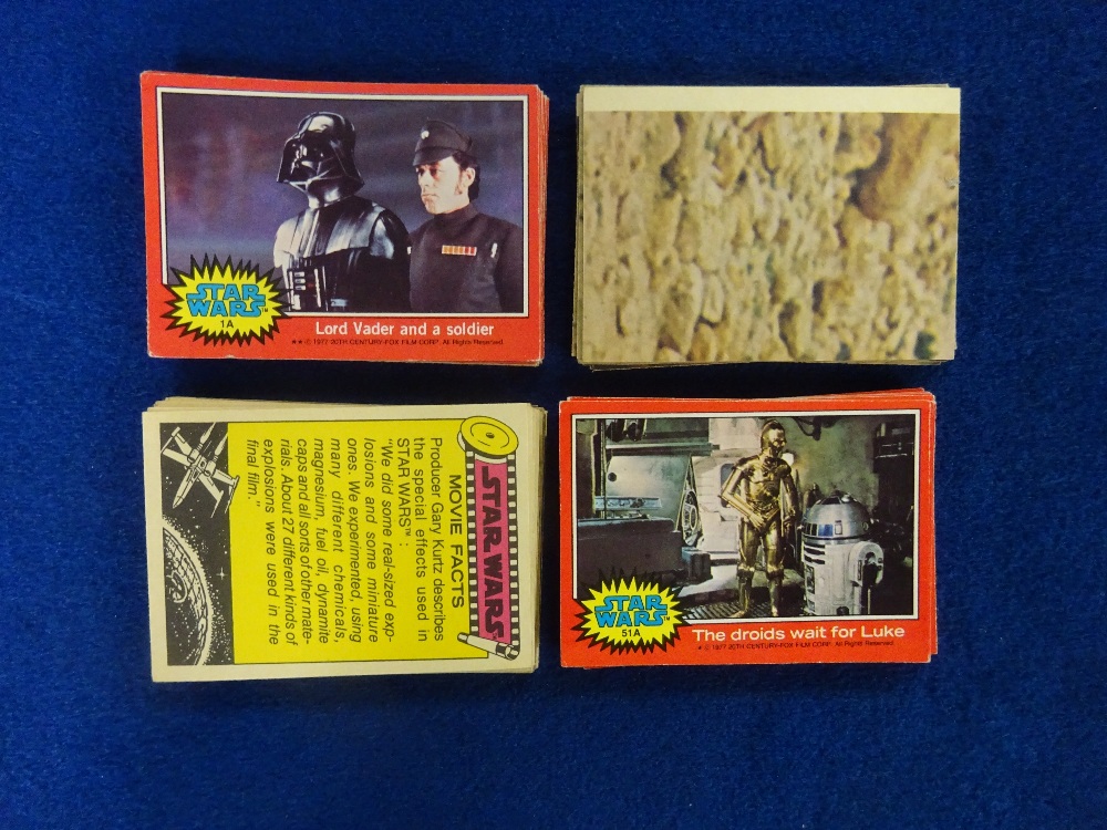 Trade cards, Topps Star wars 2nd series 1977 complete set 66 cards UK issue red borders (gd/vg)