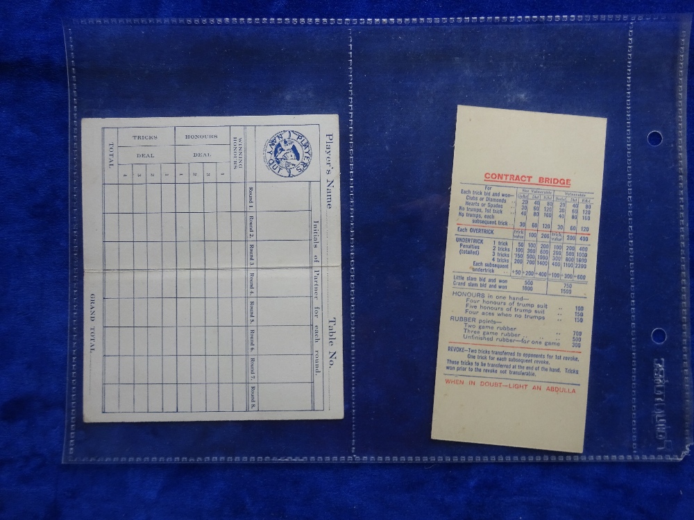 Tobacco Ephemera, 2 advertising items, Abdulla Contract Bridge scorecard, plus John Players - Image 2 of 2