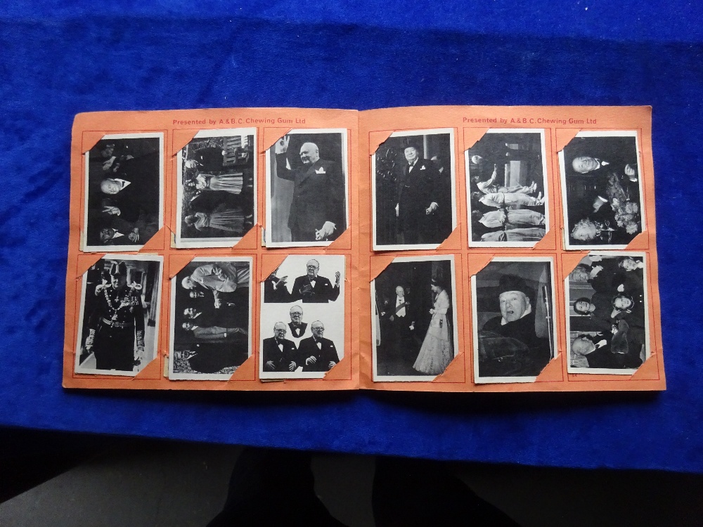 Trade cards, A & BC Gum, Winston Churchill, set 55 cards corner mounted in special album, (fronts - Image 2 of 3