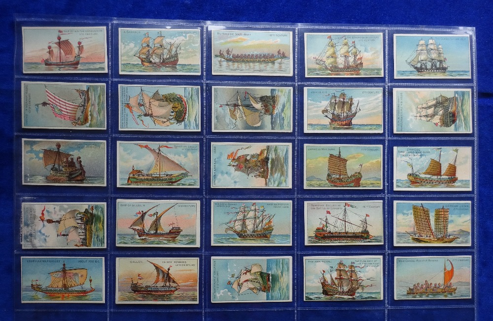 Cigarette cards, American Tobacco Company, Old Ships 1st series (fair/gd, most are gd)