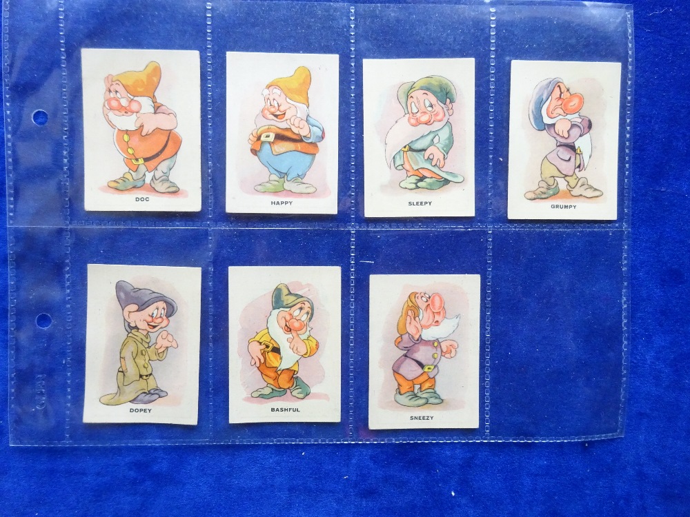 Cigarette cards, La Ideal Cigarillos, Serie 22 Walt Disney Characters, 7 cards numbers 1-7 each card