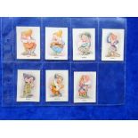 Cigarette cards, La Ideal Cigarillos, Serie 22 Walt Disney Characters, 7 cards numbers 1-7 each card