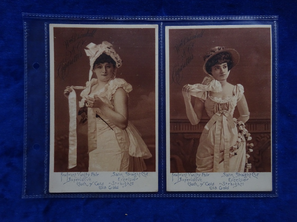 Tobacco non insert, USA advertising issues postcard sized, 4 cards 2 x Kimball Beauties Sepia, - Image 3 of 4