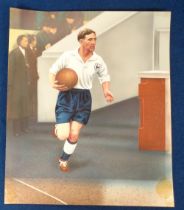Football artwork, Tottenham Hotspur FC, Danny Blanchflower, original watercolour image of