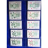 Cigarette cards, Canada, MacDonald series White / cream Playing card fronts, 107 cards, 2