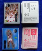 Trade card stickers, Basketball Upper Deck Michael Jordan MJ 1998, black backs near set 137/138 (