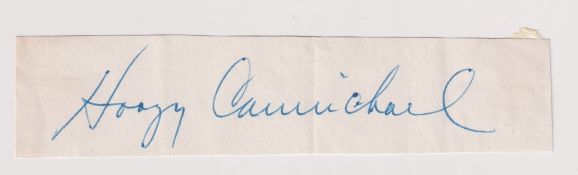 Autograph, Hoagy Carmichael American composer, singer and actor (1899-1981), a clipped signature