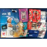 Olympics London 2012, a collection of items to include Table Tennis tickets in pouch, 10 Team