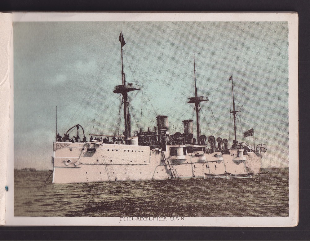 Trade album, USA, Woolson Spice Co, 'The White Squadron' USA Warships, illustrated album, 1891 ( - Image 2 of 2