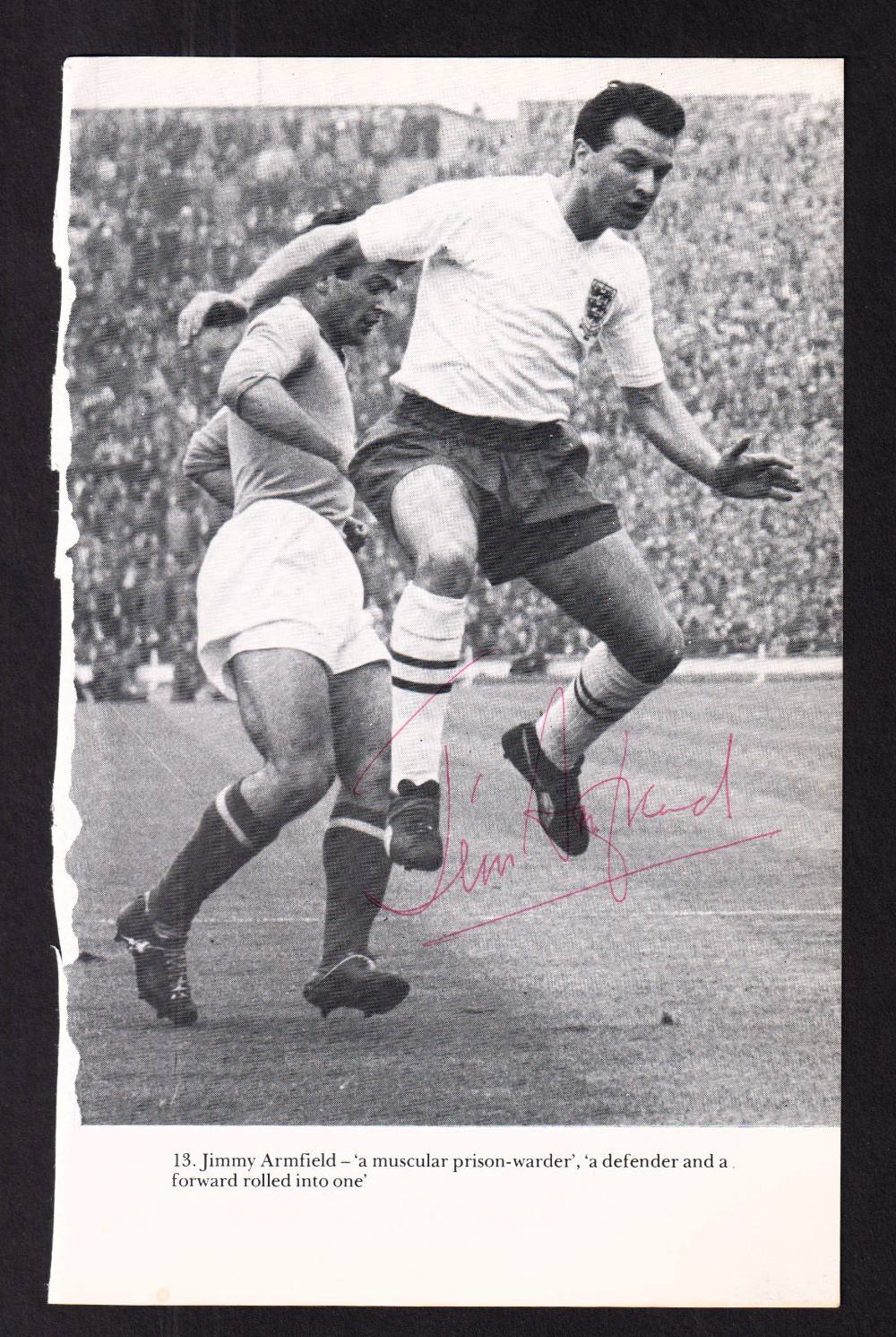 Football autographs, two clipped magazine pages each with signatures, one showing Alf Ramsey with - Image 2 of 2