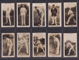 Cigarette cards, Pattreiouex, Famous Cricketers (C1-96, printed back), ten cards, C44, C65, C82,