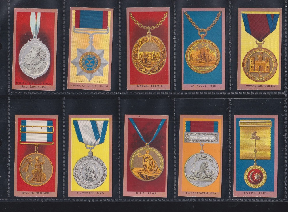 Cigarette cards, Smith's, Medals (Numbered, Imperial Tobacco Company, Multi-backed) (set, 50