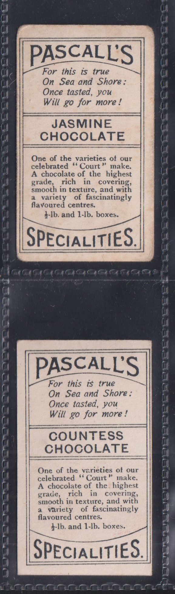 Trade cards, Pascall's Royal Naval Cadet series, set 12 cards multi advert backs. (Lieutenant, - Image 4 of 4