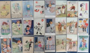 Postcards, Children and Comic, a collection of 76 cards to comprise Hilda Cowham Children cards (46)