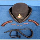 Collectables, Girls Brigade, a 1960s Ridgmont felt hat and embroidered cap badge (vg, probably