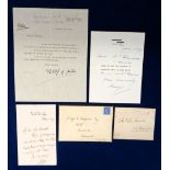 Autographs, Royalty, 3 royalty signed letters inc. In Memorium sympathy note from Princess Mary,
