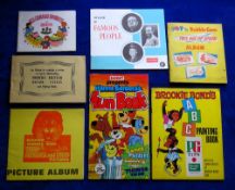 Trade cards, Albums and Booklets x 7, including Brooke Bond Brookie Bonds Painting Book, Barratt