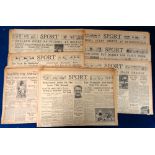 Football newspapers, Sunday Express, a complete set of 35 editions of the 'Sport' section of the