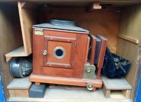 Collectables, a Victorian brass and mahogany magic lantern by J.T. Chapman Photographic Chemist of