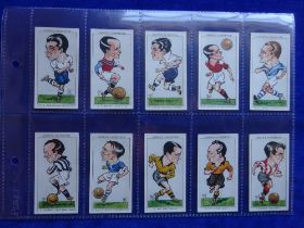 Cigarette cards, Ogden's Football caricatures, set 50 cards (vg)