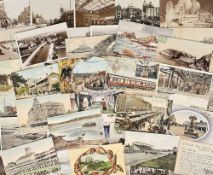 Postcards, a mixed UK topographical and subject mix of approx. 74 cards, with RPs of Tobacco Factory
