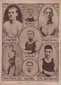 Trade insert, Boxing, Boys Friend insert dated November 22nd 1919 31cm x 22.7cm featuring 7 Famous