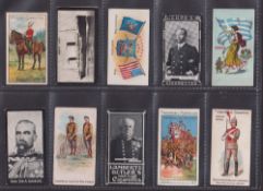 Cigarette cards, 10 scarce type cards, Phillips, Types of British Soldiers (1, M673), Singleton &