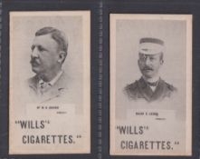 Cigarette cards, Wills, South African Personalities, Collotype, two cards, both Scroll back, Mr W.H.
