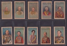 Cigarette cards, Thailand, Summuye & Co, Siamese Royalty, back in red (set, 50 cards) (gd)