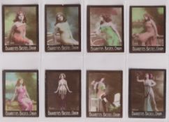 Cigarette cards, Algeria, J. Bastos, Actresses, sepia photos hand-coloured, 'M' size, 56 different