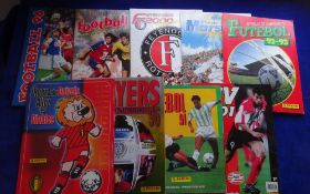Trade cards stickers, Football Panini, 9 completed albums (stickers stuck in 100% complete),