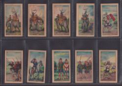 Cigarette cards, Thailand, Summuye & Co, Siamese Soldiers/Bangkok Battles, back in red (set, 30