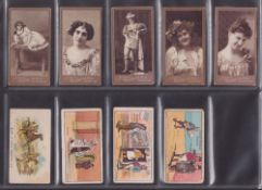 Cigarette cards, 9 scarcer type cards, Henry Archer Beauties CHOAB (Brown, 5 cards), Anglo Cigarette