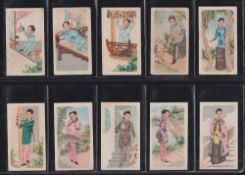 Cigarette cards, Chinese issues, 2 sets both Anonymous, with plain backs, Chinese Beauties 50 cards,